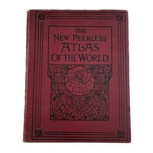 1929 - The New Peerless Atlas of the World - 1929 census - Vintage